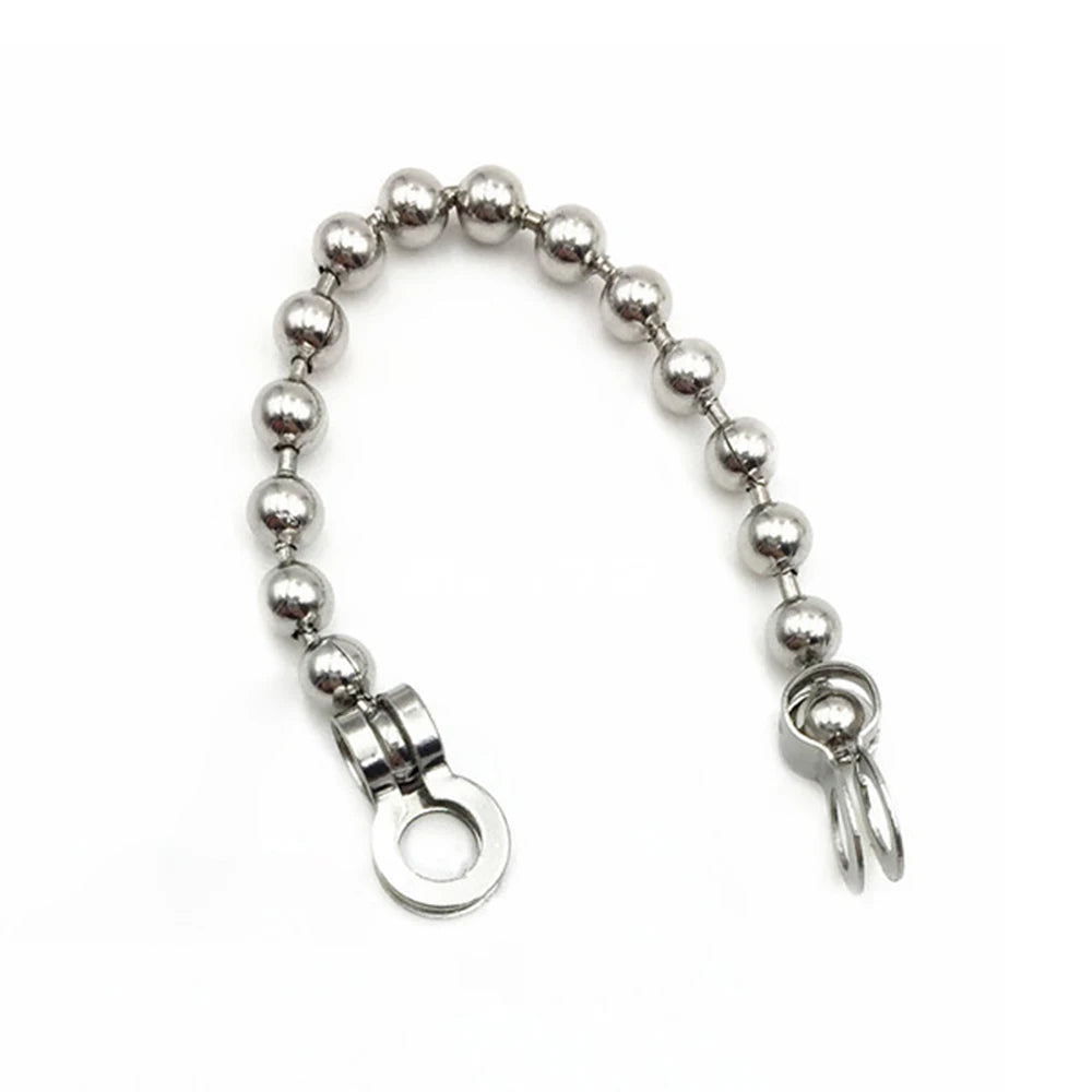 50 Pcs Stainless Steel Bead Chain Buckle Pendant Clasp Tail End Connection Buckle DIY Necklace Clasp Jewelry Accessories