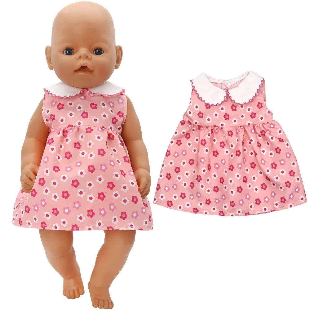 Reborn Baby Doll Clothes 40 cm Hat Set For Baby Dolls Rompers Toys Outwear Children Girl Gifts