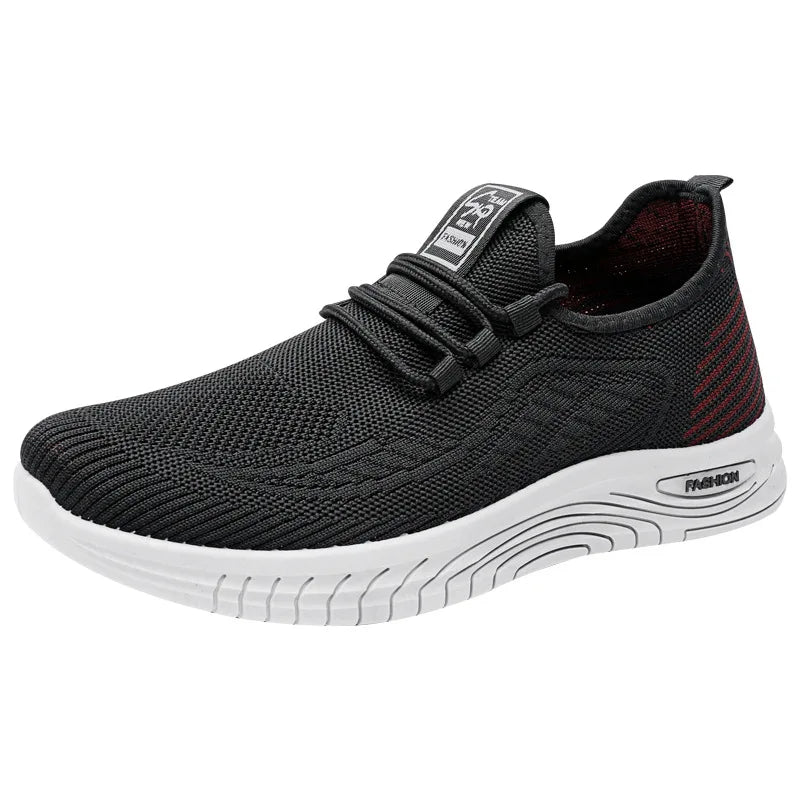 Lightweight Soft Bottom Men's Sports Shoes Slip-On Work Shoes Breathable Mesh round Toe Casual Shoes Summer Collection