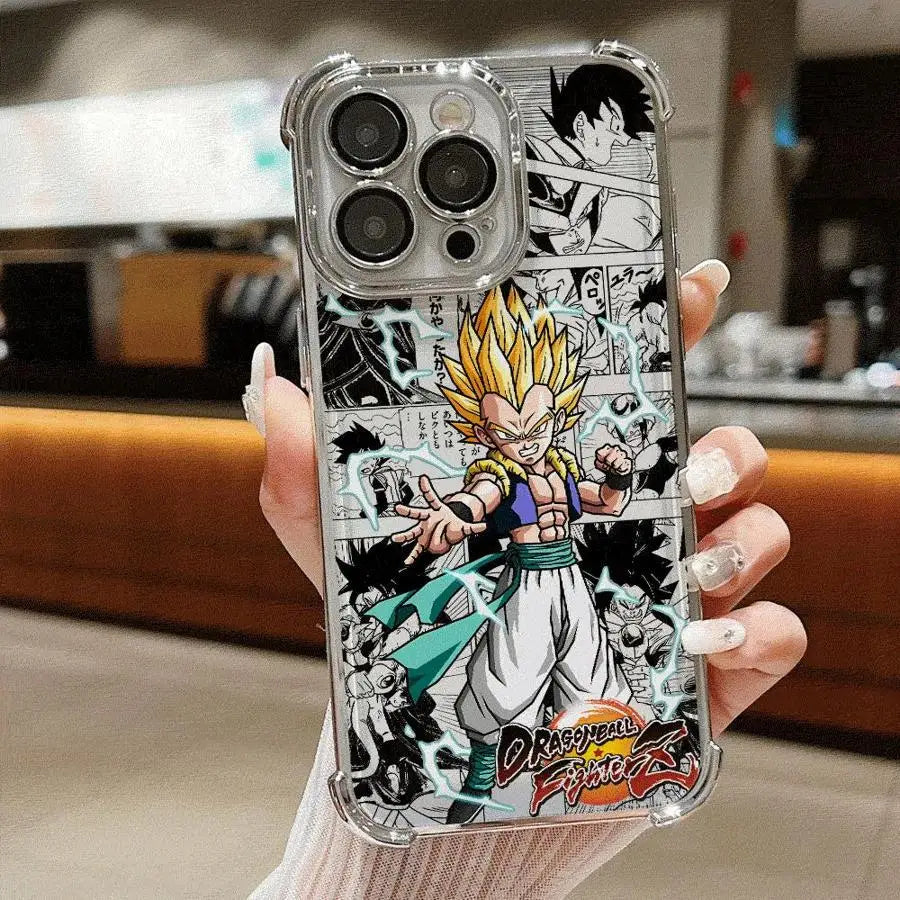 Phone Case for iPhone 15 11Pro 16Plus XS MAX 15Pro Max 11 13 16 XR 14 Pro 12 Soft Cover Cartoon Dragon Ball