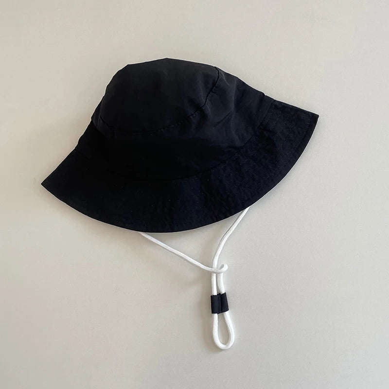 Cotton Kids Hats Baby Toddler Children Solid Bucket Caps Boys Girls Soft Breathable Outing Sun Hats Summer Chic Panama Caps 1-6Y