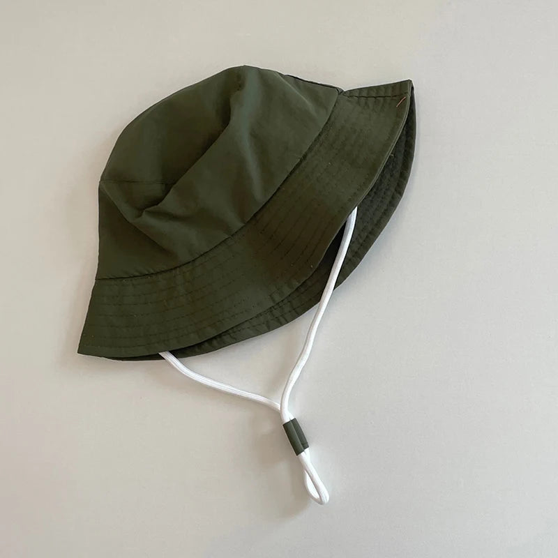 Cotton Kids Hats Baby Toddler Children Solid Bucket Caps Boys Girls Soft Breathable Outing Sun Hats Summer Chic Panama Caps 1-6Y