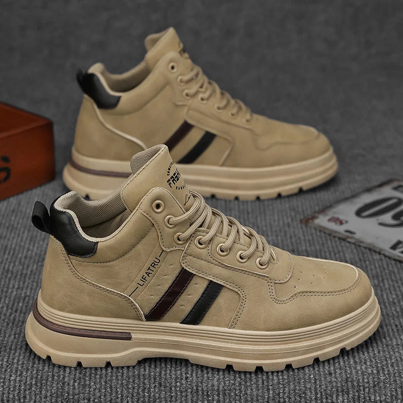 2025 spring new fashion high help work shoes male trend all work site non-slip sports casual shoes board shoes