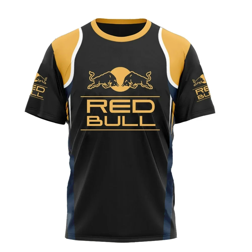 2025 High Quality Short Sleeve T-Shirt Top Y2k Men'S Racing Suit Extreme Outdoor Sports T-Shirt Luxury Brand Red Bull Team Suit