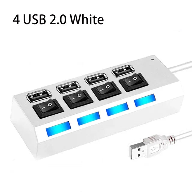 Hub USB Adaptateur USB Multi Ports UtiliserUSB 2.0 PC Ordinateur Accessoires Commutateur USB pour Ordinateur Portable