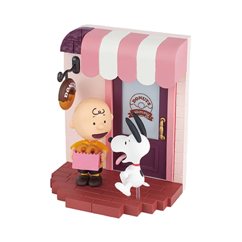 Genuine Re-Ment The Story of Snoopy's Gate Miniature Scene Blind Box Q Version Model Collectible Toys Super Cute Holiday Gifts