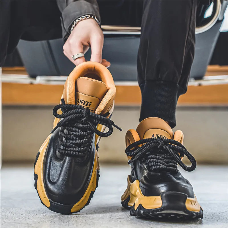 2025Autumn Men's High-top Running ShoesinsDad Sneakers Trendy Shoes Red Basketball Sports Shoes for Men in Their Zodiac Year