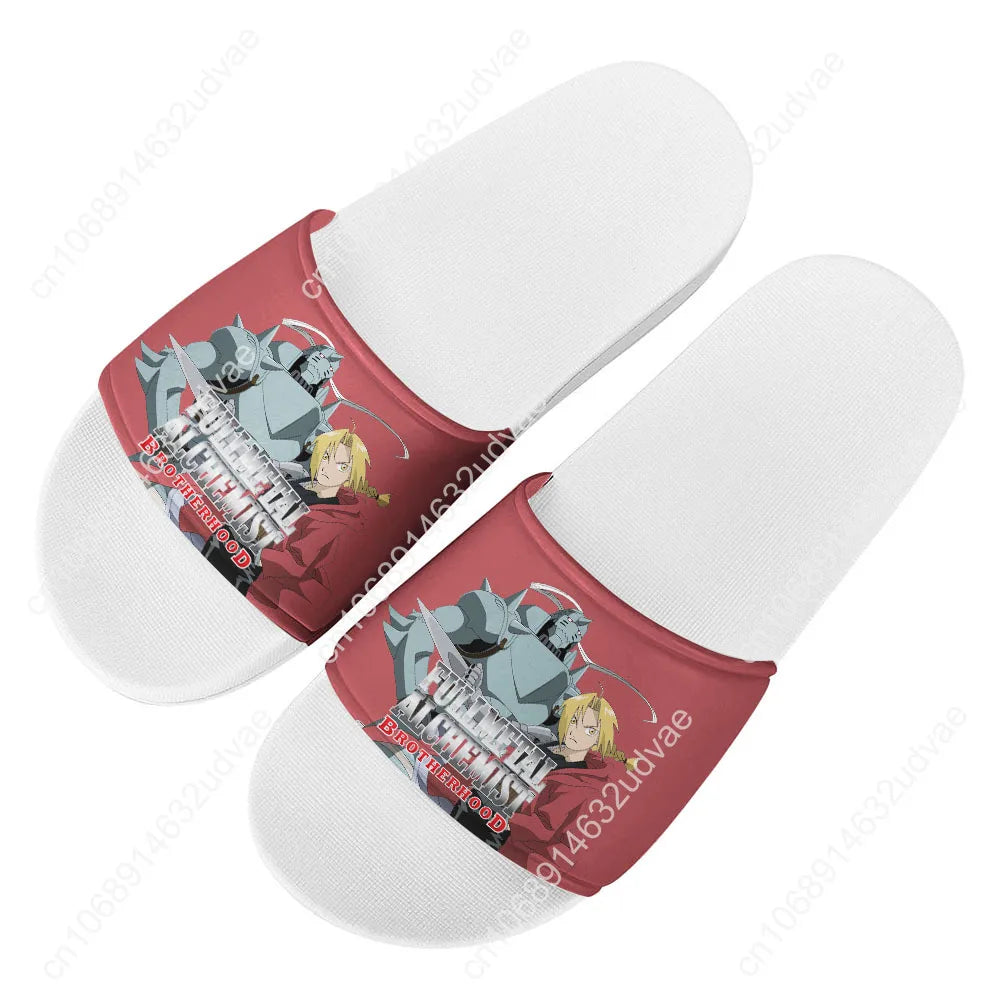 Fullmetal Alchemist Slippers Home Bathroom Sandals Water Shoes Men Women Teenagers Indoor Poor Sandal Customized Summer Slipper