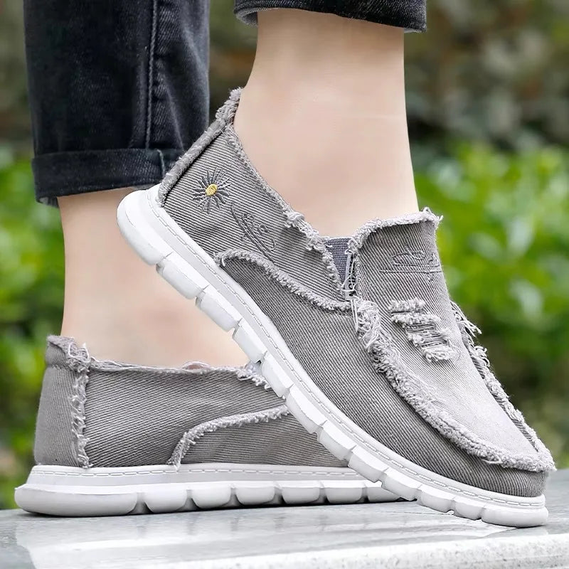 Men's canvas shoes new work men's shoes a slip-on wash high-grade casual old Beijing cloth shoes