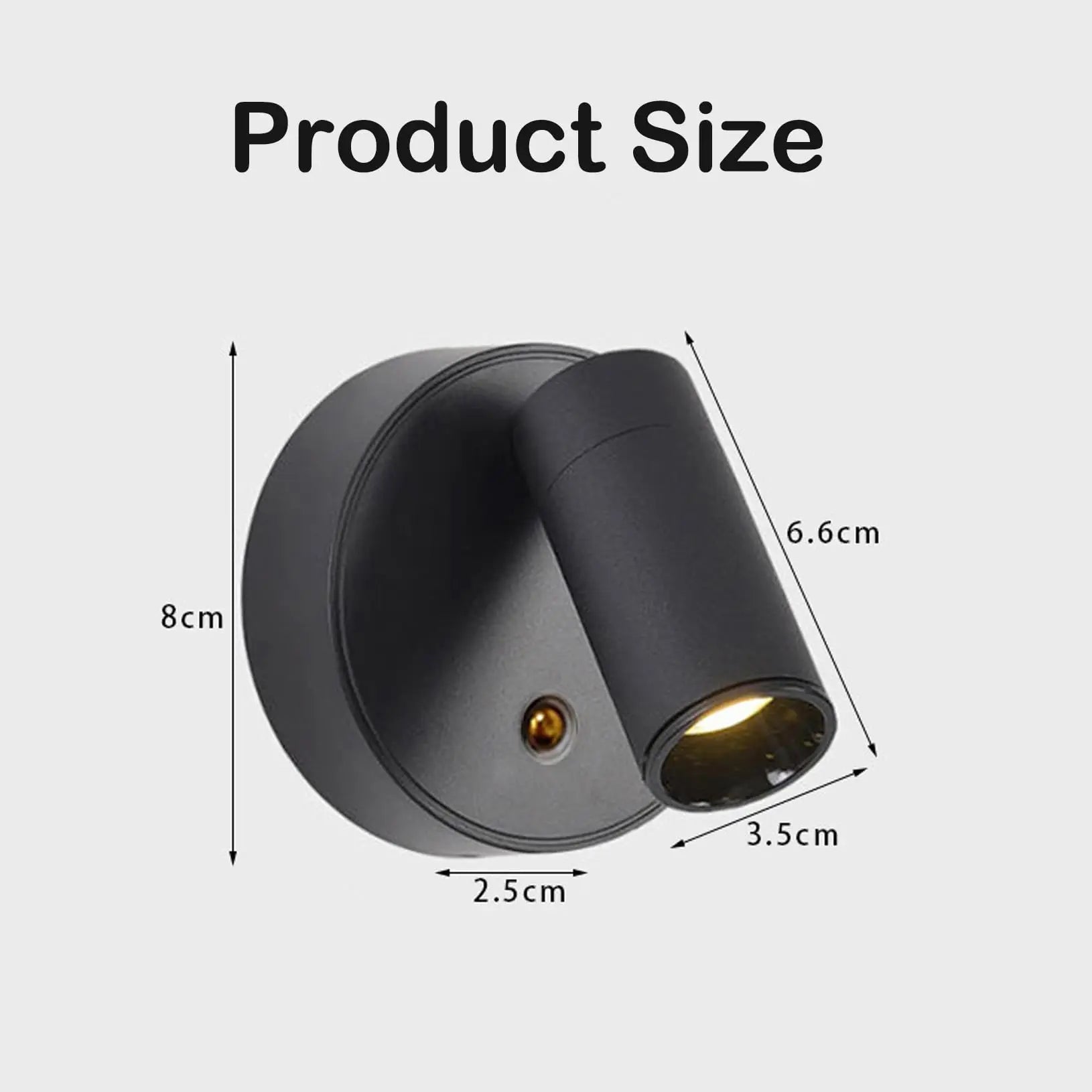 Magnetic Base USB Rechargeable LED Cordless Wall Light with Touch Switch Black White Magnet Dimmable Bedside Lamp for Reading