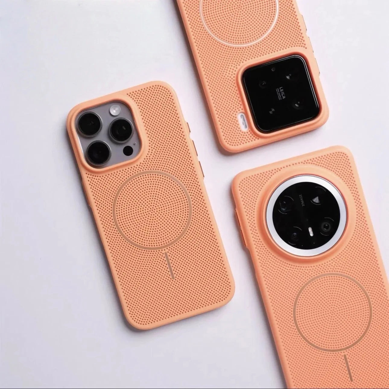 Luxury Cooling Mesh Breathable For Magsafe Magnetic Case For iPhone 16 15 14 13 12 11 Pro Max Plus Wireless Charging Hard Cover