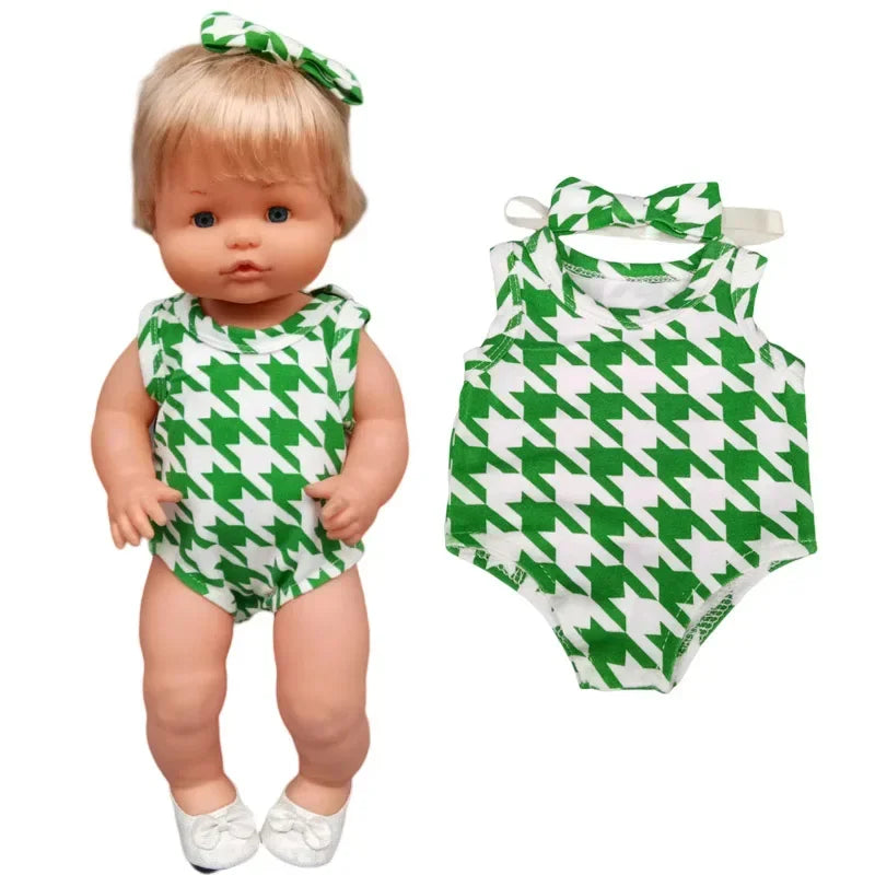 Reborn Baby Doll Clothes 40 cm Hat Set For Baby Dolls Rompers Toys Outwear Children Girl Gifts