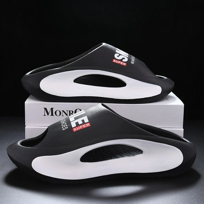 2025 Trendy EVA Soft Thick Sole Flip Flops - Unisex for Home, Beach & Shower, Lightweight Supportive Design