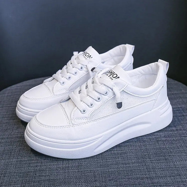 Women's White Sneakers for Summer2025Spring Season Internet Celebrity Sneakers Versatile Hot Style Spring and Autumn New Dad Sho