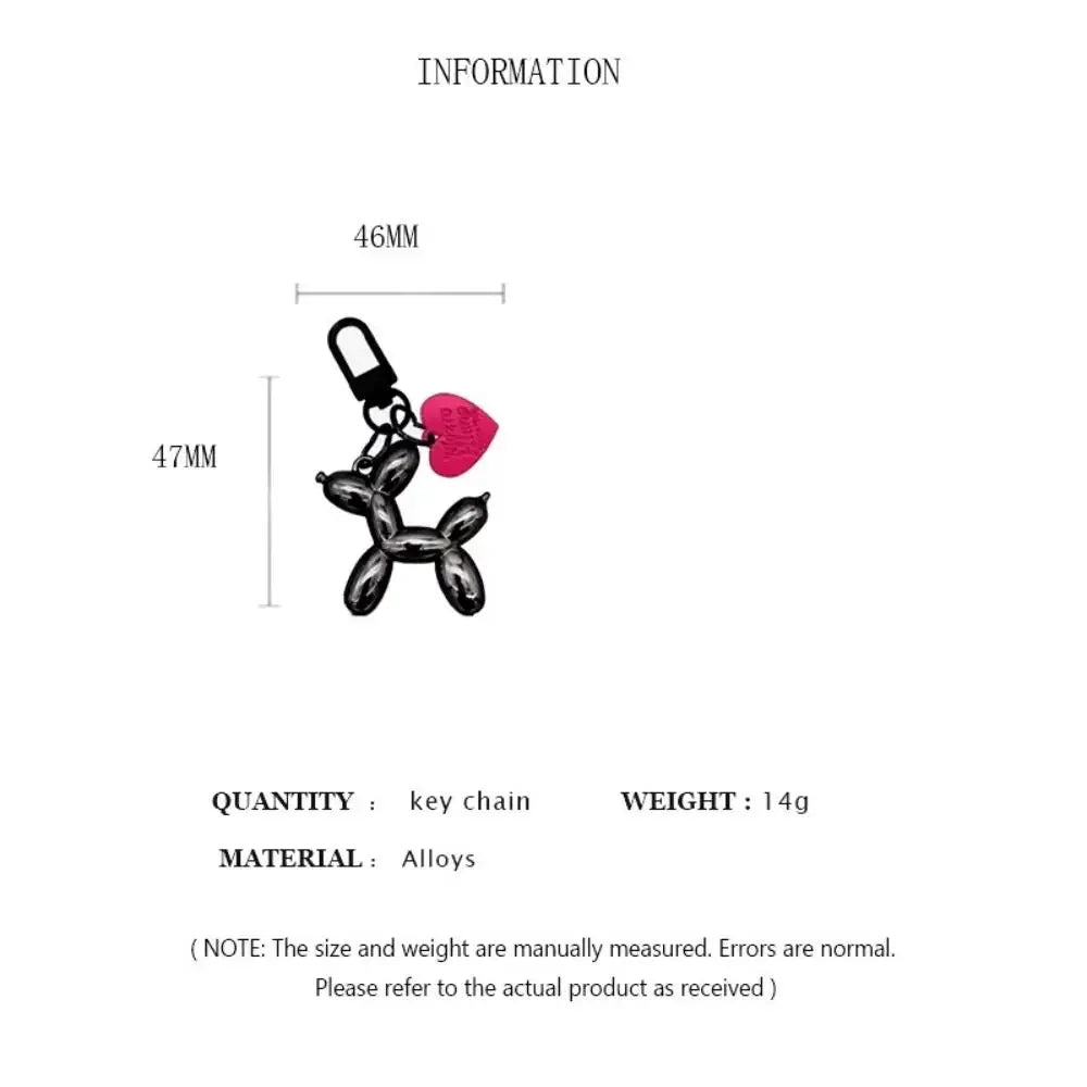 Fashion Keychain Punk Y2K Balloon Dog Keychains For Handbag Backpack Pendant Girl's Car Key Ring Key Chain Accessories