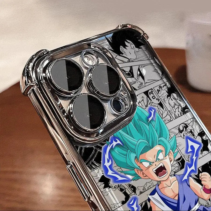 Phone Case for iPhone 15 11Pro 16Plus XS MAX 15Pro Max 11 13 16 XR 14 Pro 12 Soft Cover Cartoon Dragon Ball