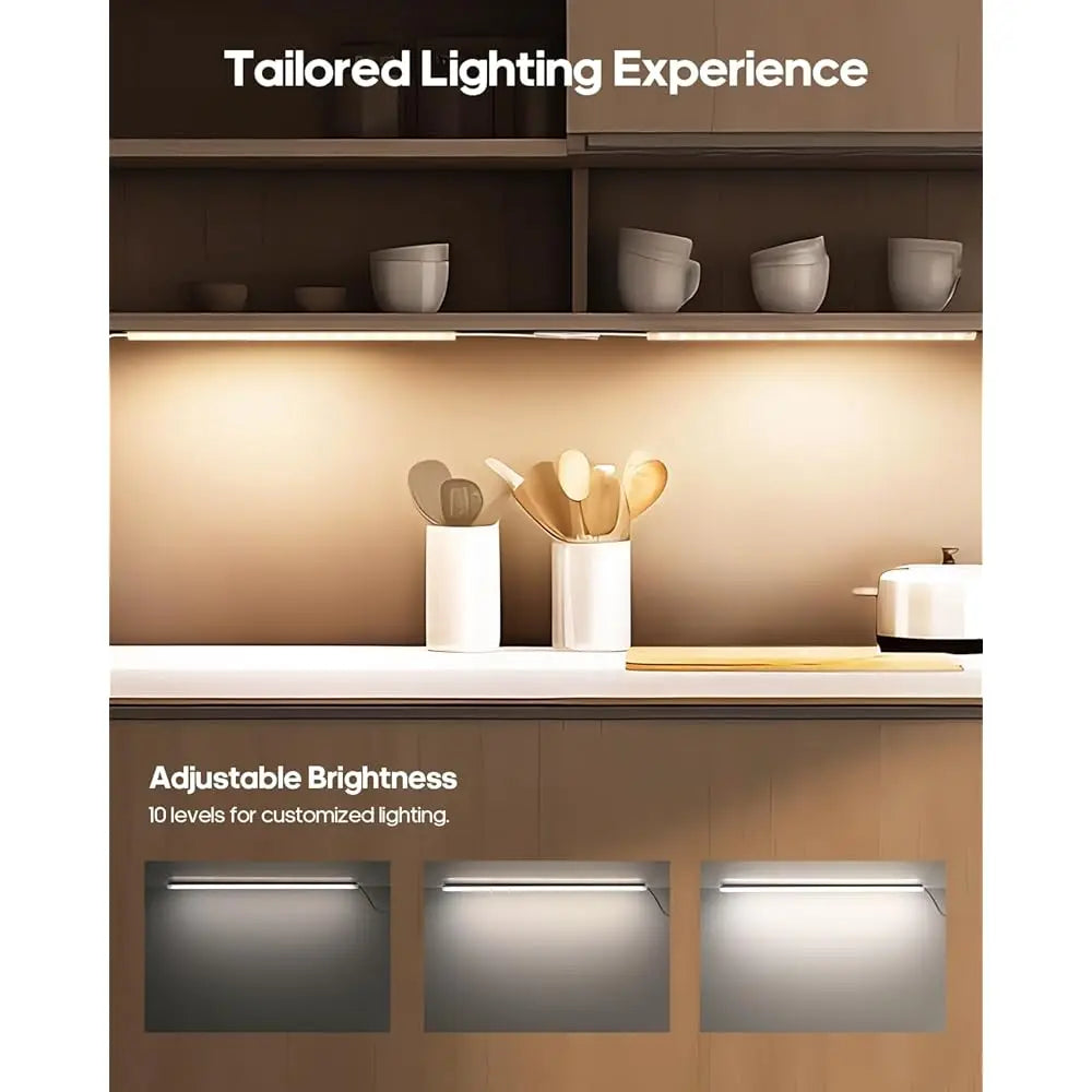 Plug-In Under Cabinet Lights, 12Inch Ultra Thin Led Dimmable Closet Lights With Memory Function, 3 Color Temperature Under