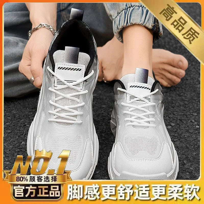2025Autumn Men's High-top Running ShoesinsDad Sneakers Trendy Shoes Red Basketball Sports Shoes for Men in Their Zodiac Year