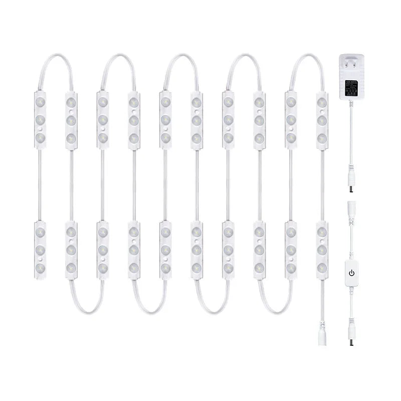 LED mirror filler lights paste touch dimmable filler light decorative light string makeup mirror wall light