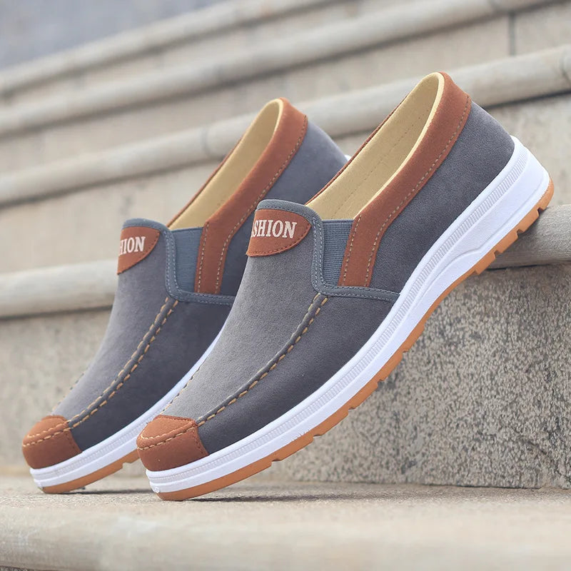 Men's casual board shoes old Beijing cloth shoes breathable comfortable and non slip canvas shoes men's work shoes