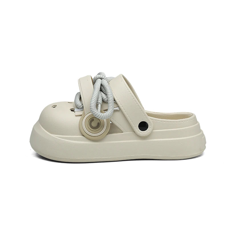 Summer Couple's Thick Bottom Lovely Slippers Hot Men EVA Waterproof Shoes Women Slip-on Soft Sandals Men Outdoor Non-Slip Slides