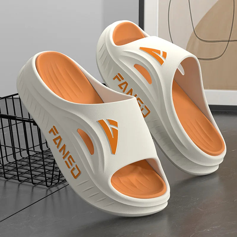 Slippers for women, indoor home, summer simple new style, soft bottom, anti slip bathroom, shower, cool slippers for men