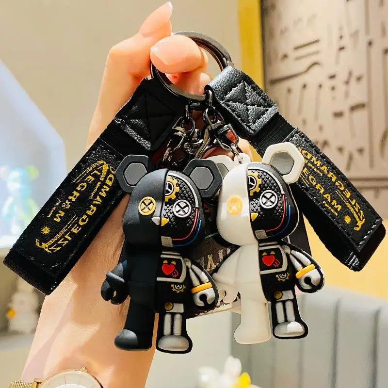 Cartoon Simple Mechanical Bear Cute Niche Doll Keychain Chain Bag Personalized Small Pendant Accessory Keychain Decorative Gifts