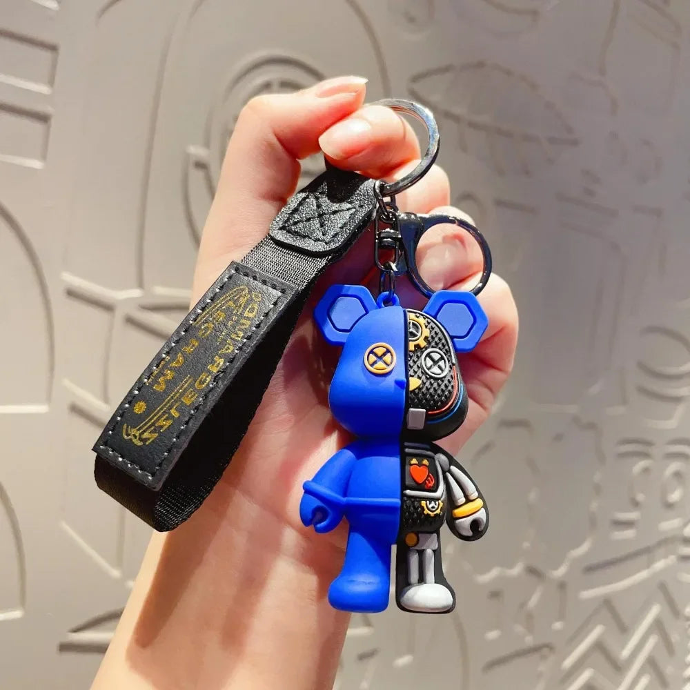 Cartoon Simple Mechanical Bear Cute Niche Doll Keychain Chain Bag Personalized Small Pendant Accessory Keychain Decorative Gifts