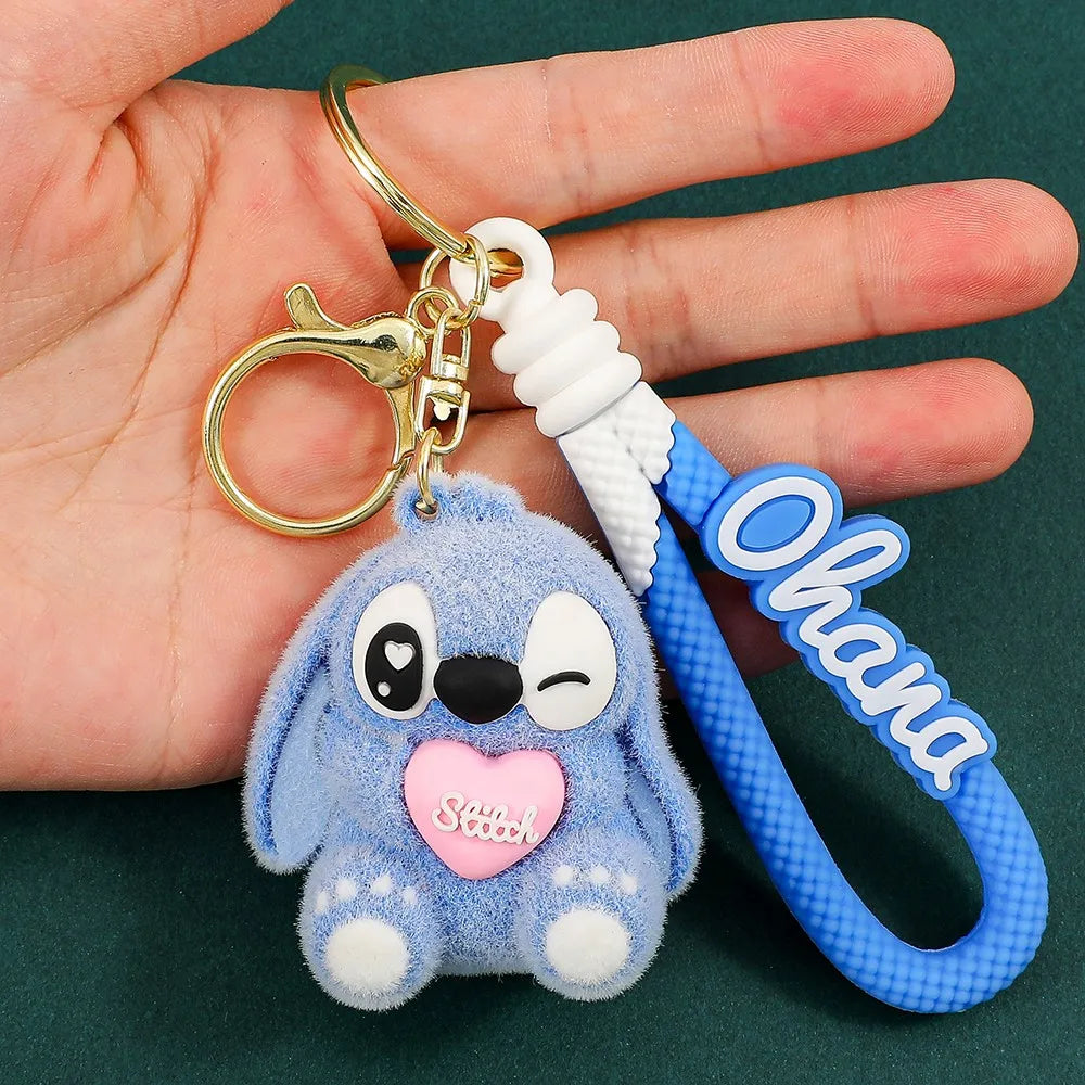 Disney Stitch Keychain 5-Pack - Cute Lilo & Stitch Keyrings, Durable Anime Keychains for Women Men Kids, Multi-Color Gift Set
