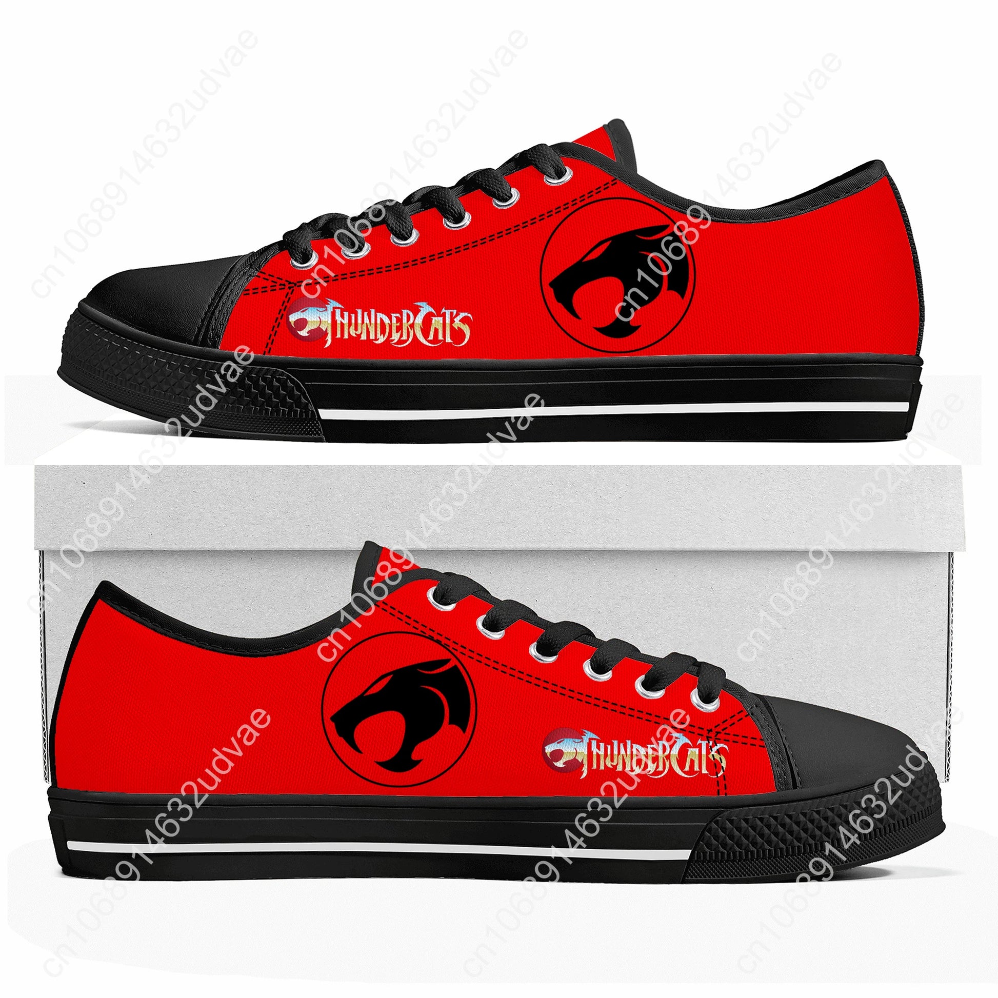 Thundercats Low Top Shoes Men Women Teenager Sneakers Canvas High Quality Sneaker Casual Customized Couple Shoe Black Sole