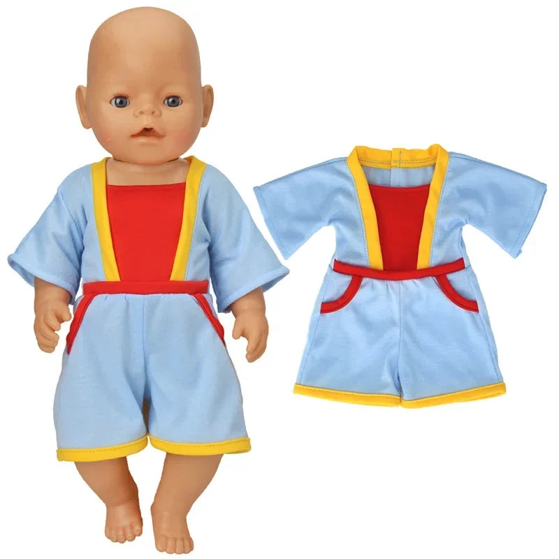 Reborn Baby Doll Clothes 40 cm Hat Set For Baby Dolls Rompers Toys Outwear Children Girl Gifts