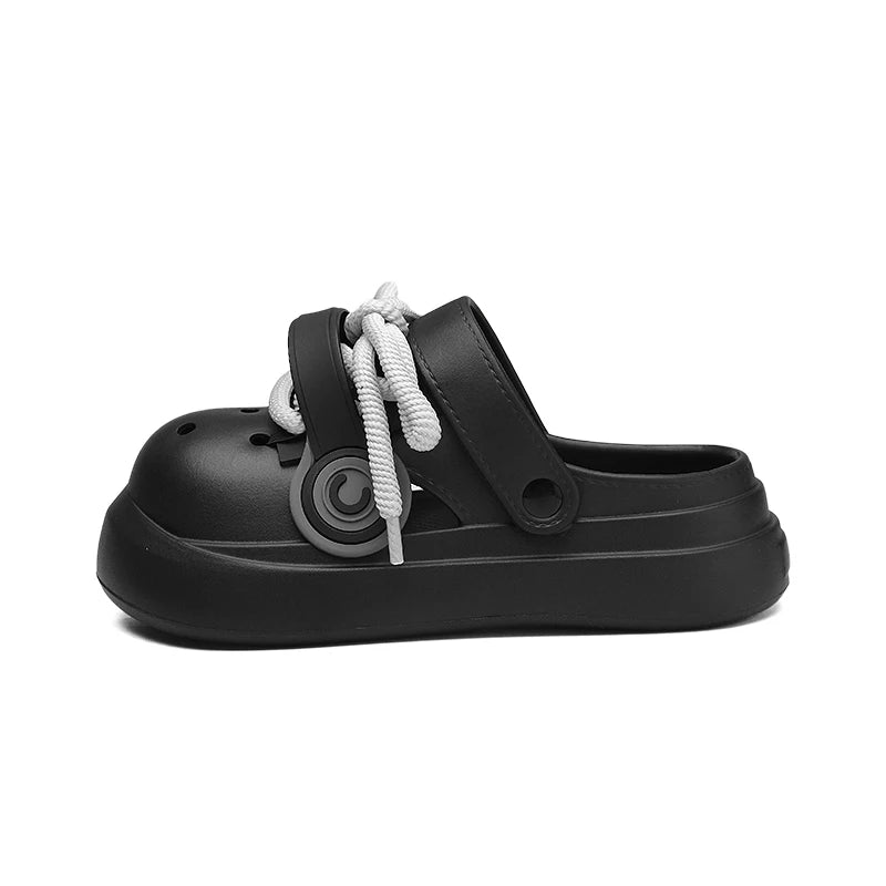 Summer Couple's Thick Bottom Lovely Slippers Hot Men EVA Waterproof Shoes Women Slip-on Soft Sandals Men Outdoor Non-Slip Slides