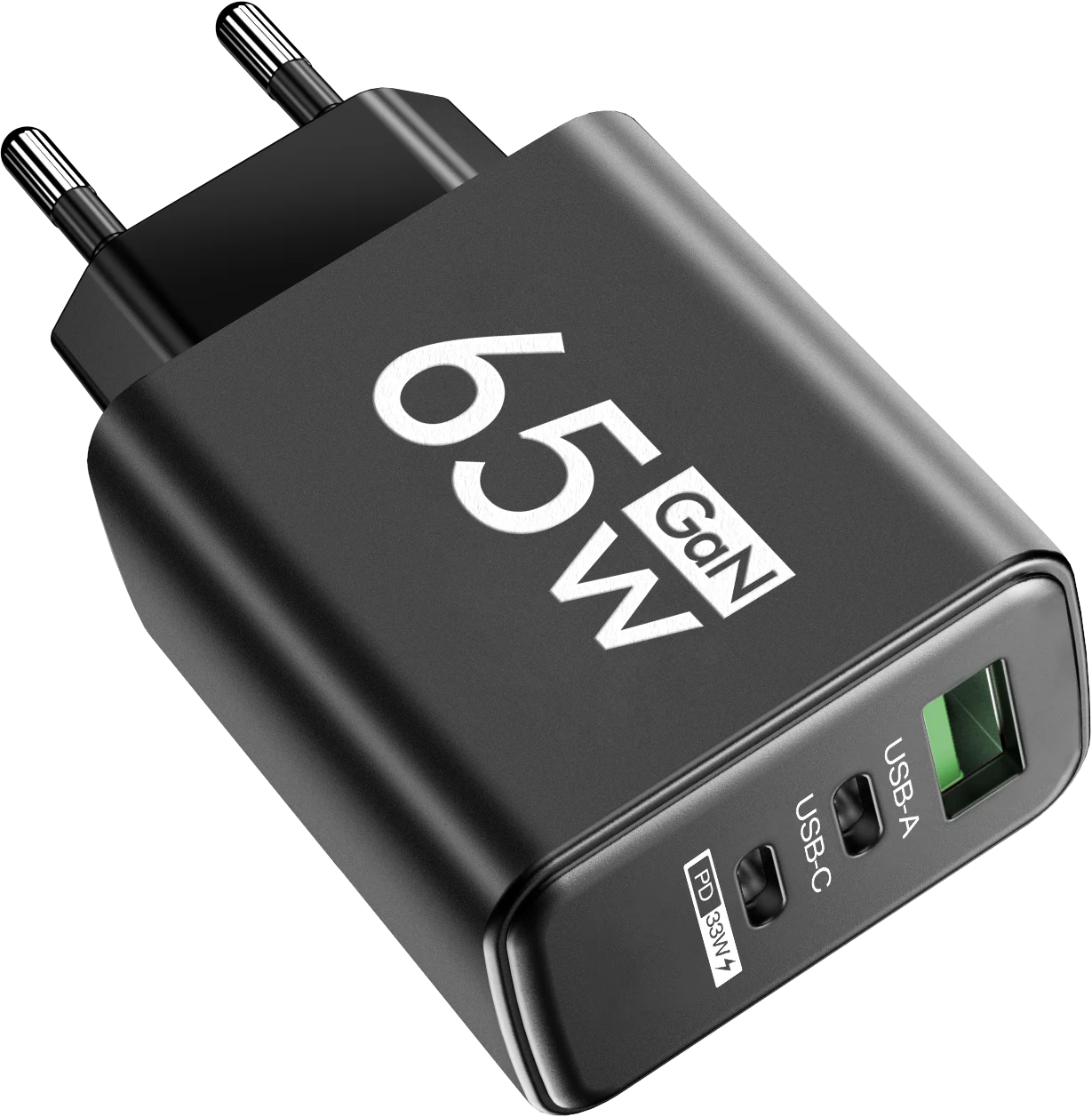 65W 3 Ports GaN USB PD Charger Fast Charging Type C Mobile Phone Adapter Quick Charger 3.0 For iPhone 15 Samsung Xiaomi Huawei