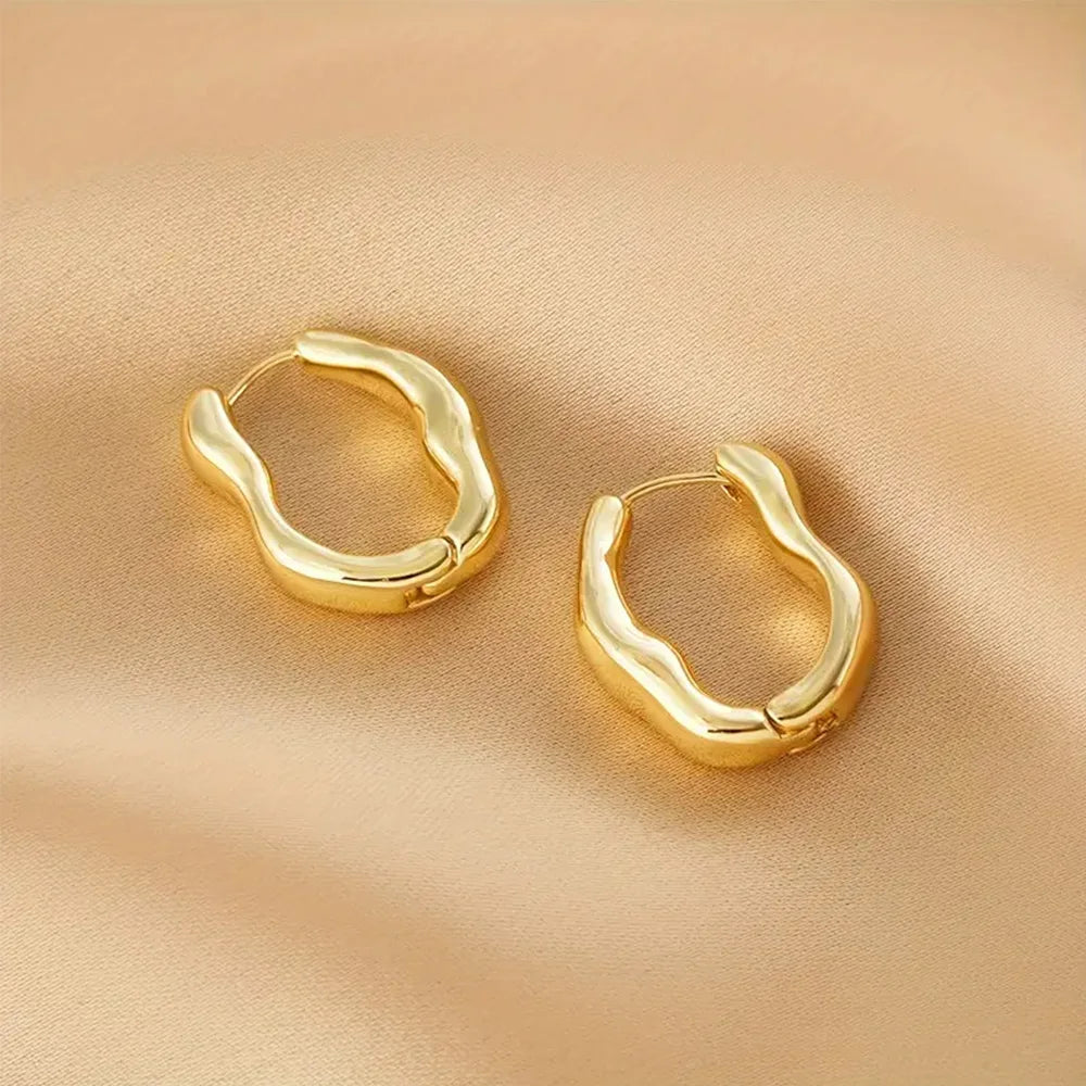 Irregular Geometric Earrings for Women's New Trendy and Personalized Design, Internet Famous Earrings With a Simple Temperament