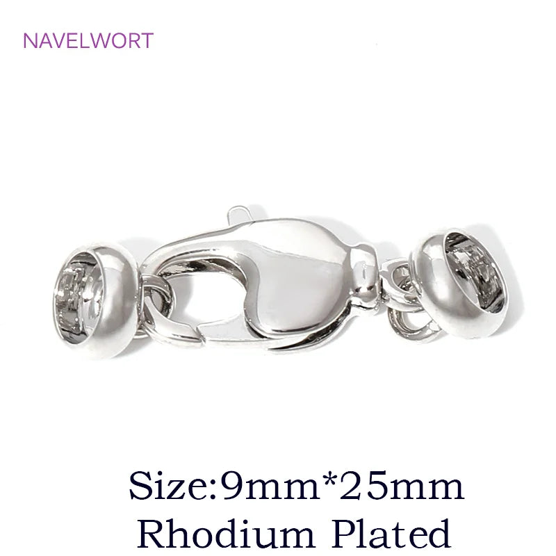 18K Gold Plated Brass Lobster Clasps Connector,Jewellery End Caps Fastener Clasp For DIY Bracelet Jewelry Making Accessories