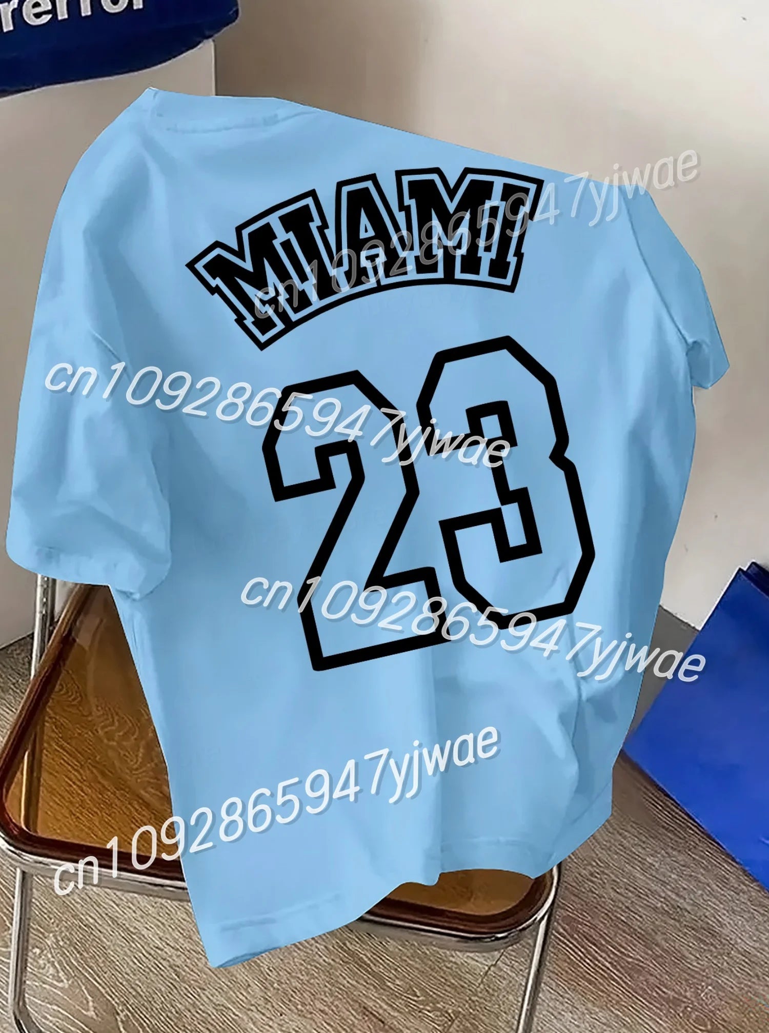 2025 Men MIAMI NO.23 Printed Short Sleeve T Shirt Man O Neck Sportwear  Football fans jersey Tee Vintage Casual Tops Men Clothes