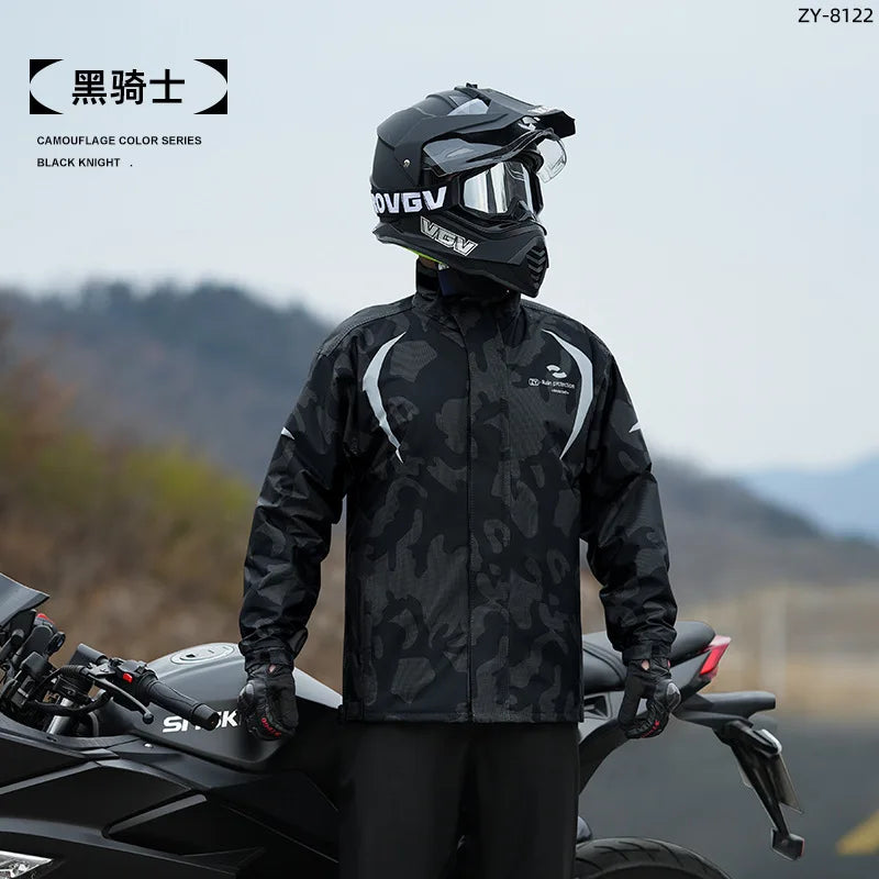 Raincoat Split Type Men's Motorcycle Riding Suit Women's Full Body Rainstorm Proof Adult Electric Bicycle Rider Thick