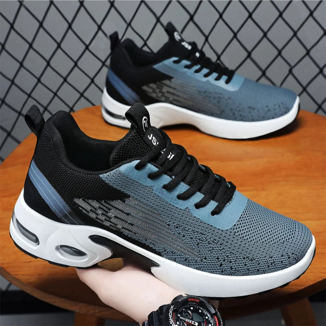 Men's Shoes Spring fashion 2025 lace-up Soft sole sports single shoes flying woven Casual style men's Running shoes sneakers