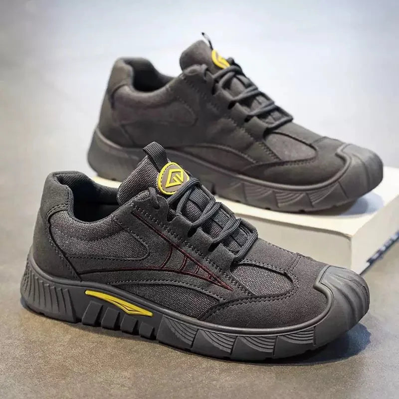 2025 men's shoes spring new breathable work site anti-slip wear sports shoes leisure work shoes mountaineering shoes