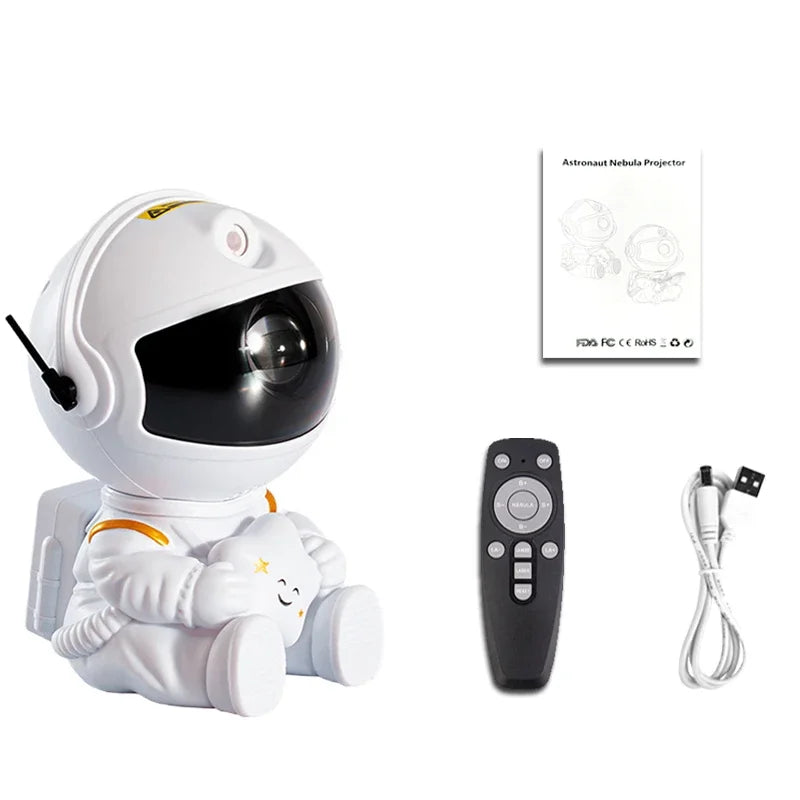 Galaxy Star Projector Night Light Astronaut Space Ceiling LED Lamp for Bedroom Home Decor Kids Gift - Starry Nebula Projector