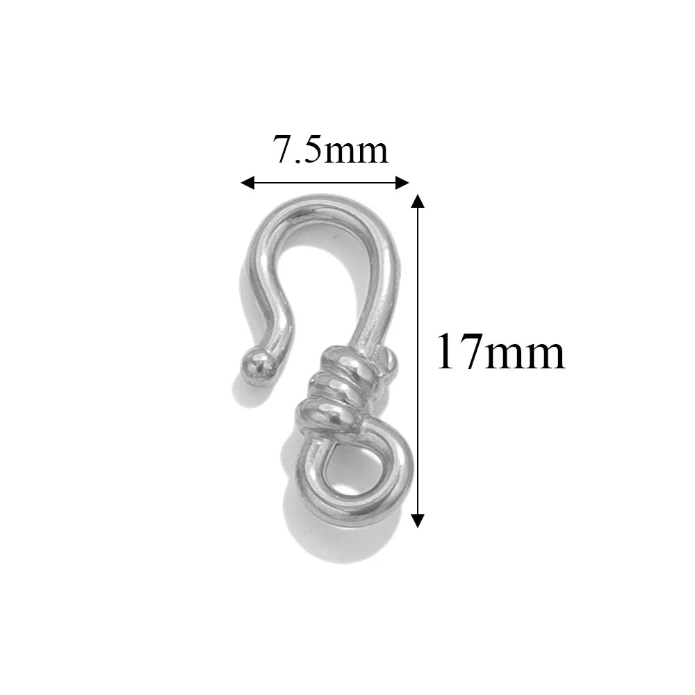 10pcs Lot Stainless Steel S Gold Jewelry Making Clasps Hooks Fasteners Connectors for Bracelet Nacklace Jewelry Making Materials