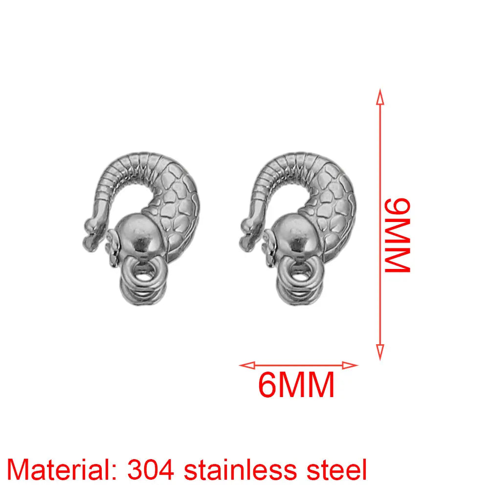 10pcs Lot Stainless Steel S Gold Jewelry Making Clasps Hooks Fasteners Connectors for Bracelet Nacklace Jewelry Making Materials