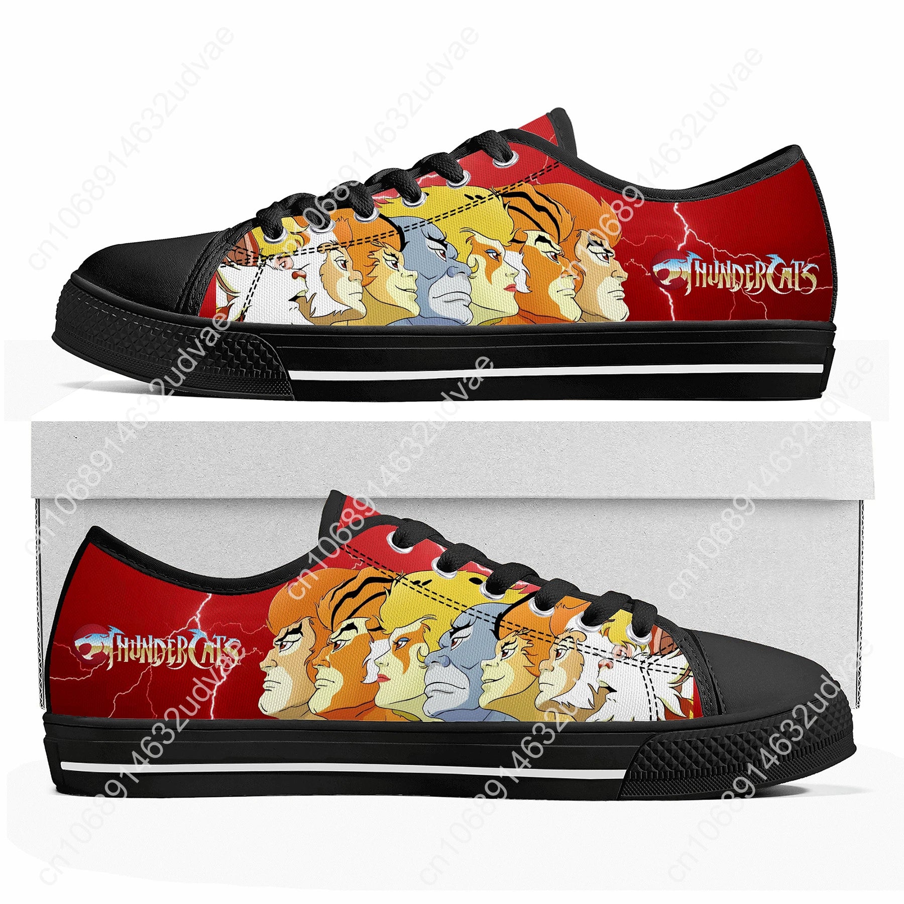 Thundercats Low Top Shoes Men Women Teenager Sneakers Canvas High Quality Sneaker Casual Customized Couple Shoe Black Sole