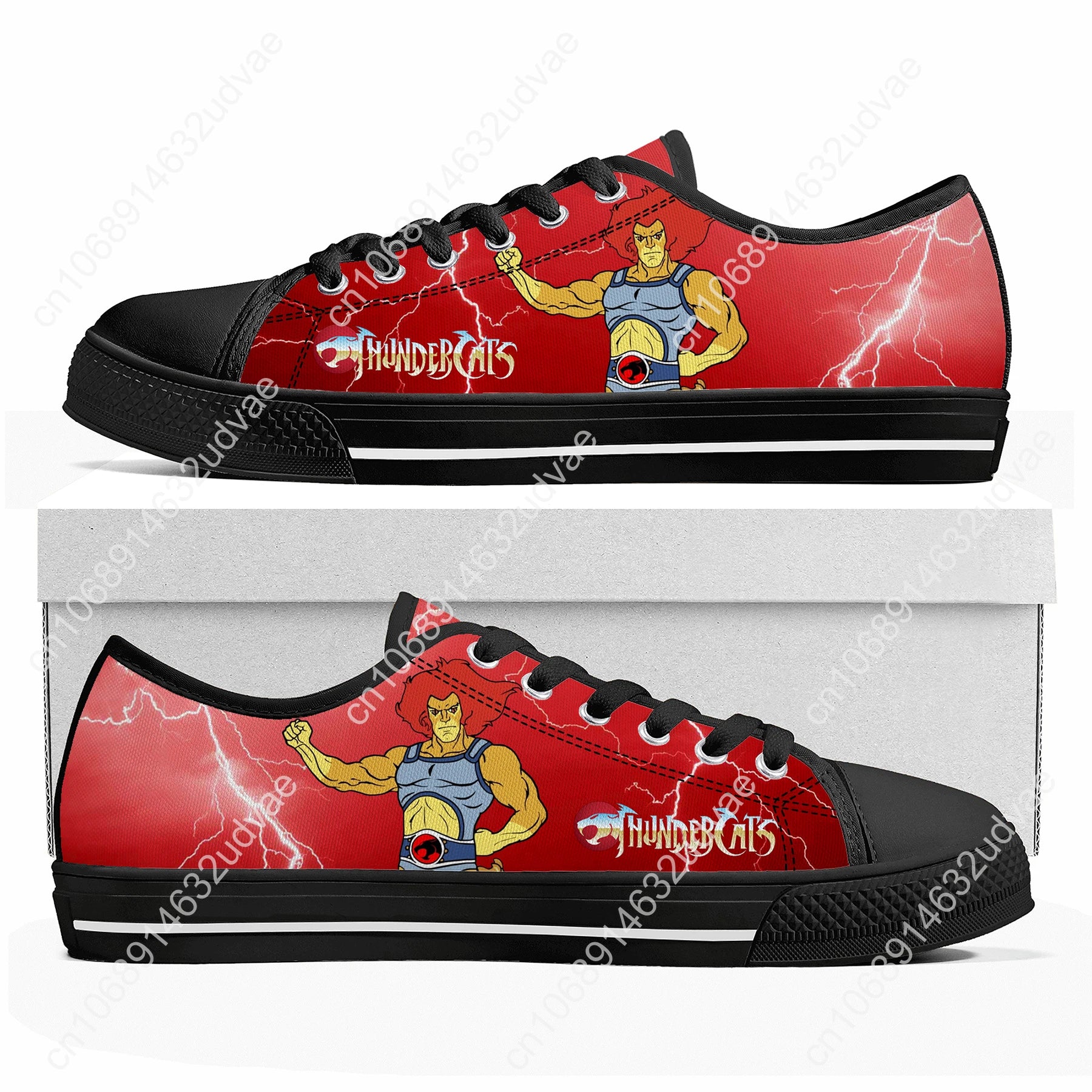Thundercats Low Top Shoes Men Women Teenager Sneakers Canvas High Quality Sneaker Casual Customized Couple Shoe Black Sole