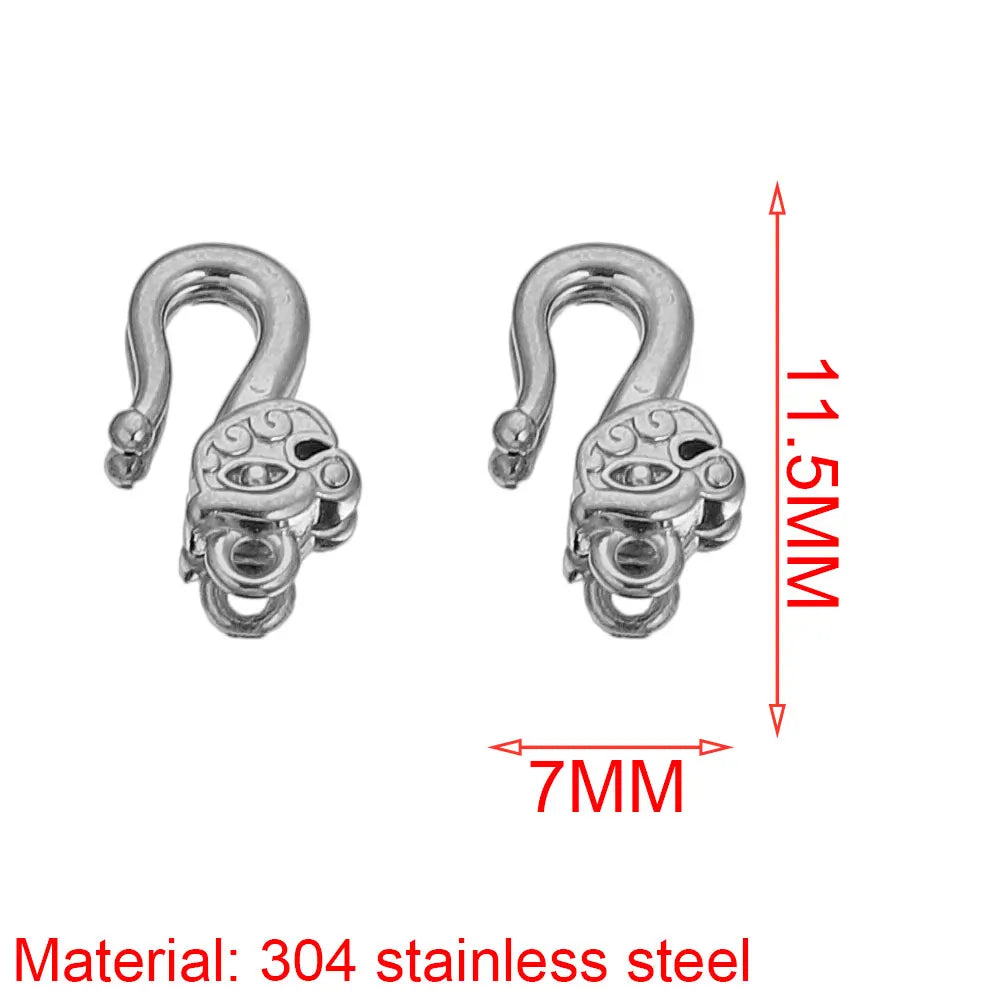 10pcs Lot Stainless Steel S Gold Jewelry Making Clasps Hooks Fasteners Connectors for Bracelet Nacklace Jewelry Making Materials