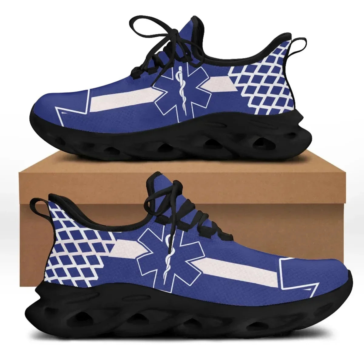 Hot Sale Flat Shoes Fashion Paramedic EMT EMS Pattern Mesh Sneakers For Women Breathable Light Footwear Zapatillas