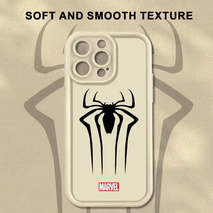 Marvel Spiderman Logo Case for iPhone 16 Pro Max 11 15 Plus 14+ 13Pro 13 12 16e 14 15Pro Soft Cover 16+