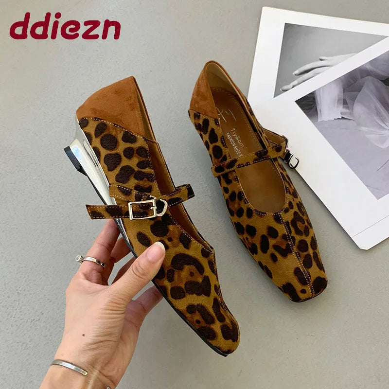 Female Buckle Strap Footwear Low Heel Wedges Shoes For Women Mary Janes Spring Summer Fashion Shallow Ladies Wedges Pumps Shoes