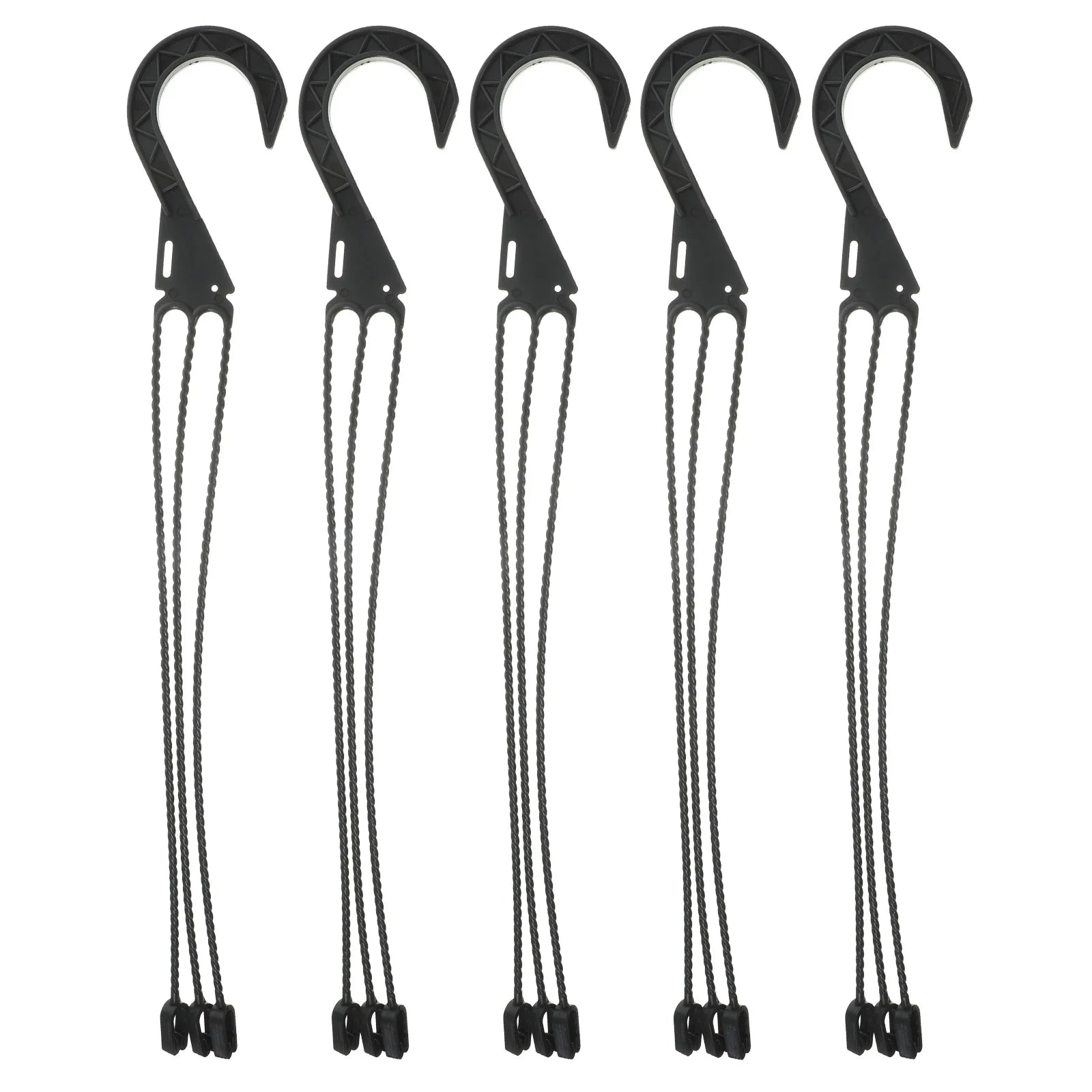 5pcs White Hooks For Baskets Flowerpot Hangers Durable Plant Shelves Garden Accessories Plastic Planter Hooks Outdoor Furniture