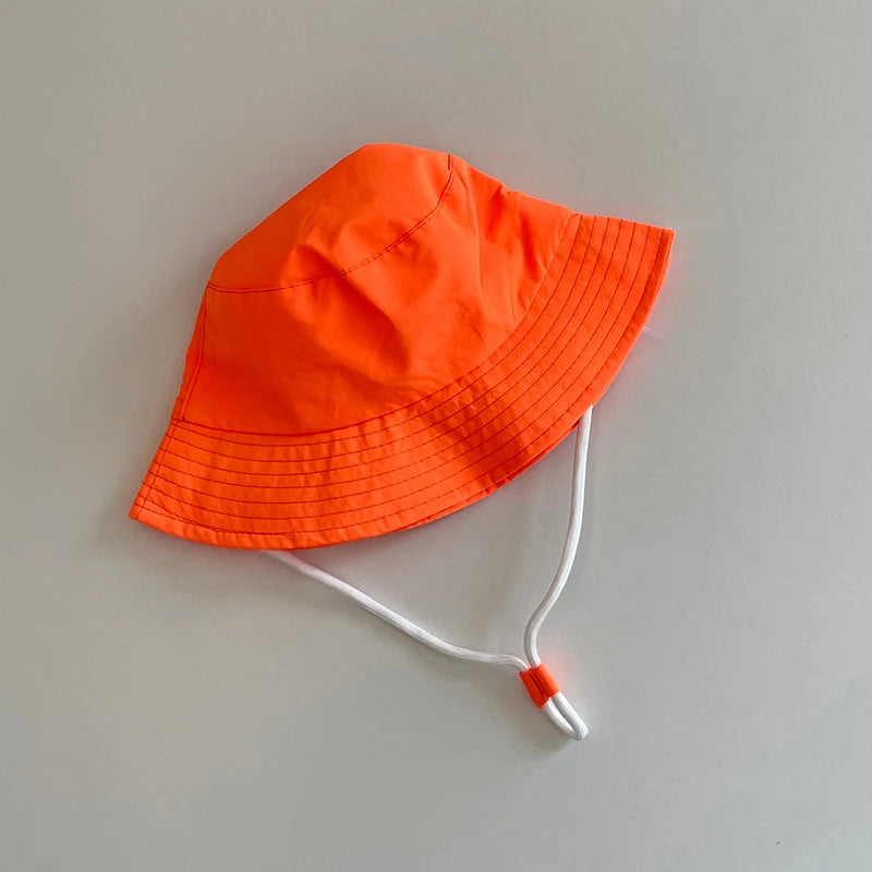 Cotton Kids Hats Baby Toddler Children Solid Bucket Caps Boys Girls Soft Breathable Outing Sun Hats Summer Chic Panama Caps 1-6Y